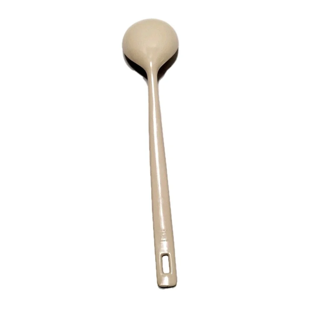 Vtg Melamine Serving Spoon Ladle Almond Beige #1402 Made in Taiwan Retro Kitchen